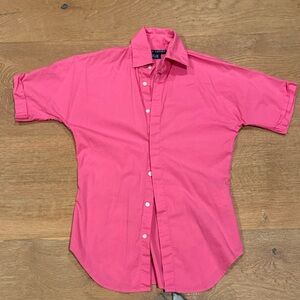 Ralph Lauren Women's Bright Pink Button Down Shirt